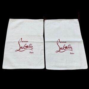 CHRISTIAN LOUBOUTIN***White Logo Shoes Boots Dust Bags***11 1/2 x 16” NEW